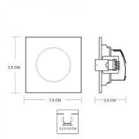 Spot Led Quadrado De Embutir Easy 5w Preto Bivolt Llum 6500k Luz Fria - 7