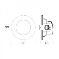 Kit 10 Spot De Led Embutir Alltop Mr16 Redondo 5w Bivolt Taschibra 6500k Luz Fria - 2