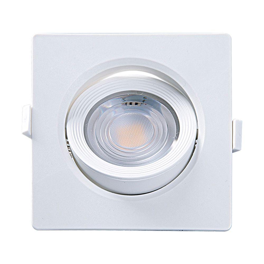 Kit 10 Spot De Led Embutir Alltop Par20 Quadrado 7w Bivolt Taschibra 6500k Luz Fria - 4