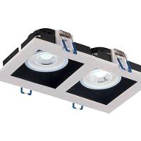 Spot Led Taschibra Quadrado Recuado Duplo Embutir Frame 10w Bivolt 6500k Luz Fria - 1