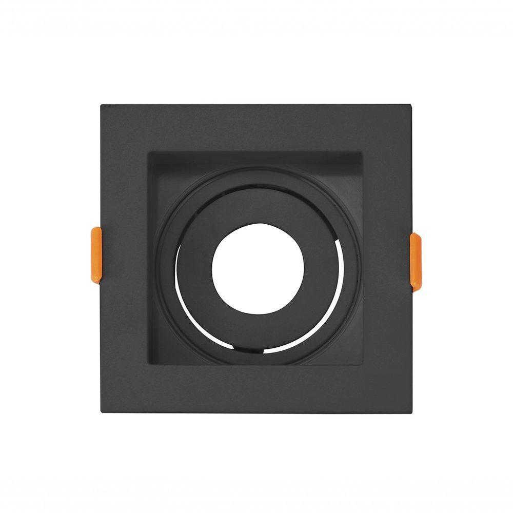 Mini Spot Dicroica De Embutir Recuado Quadrado Led 3,5w Cor Preto Cor Da Lâmpada 2700k - 2