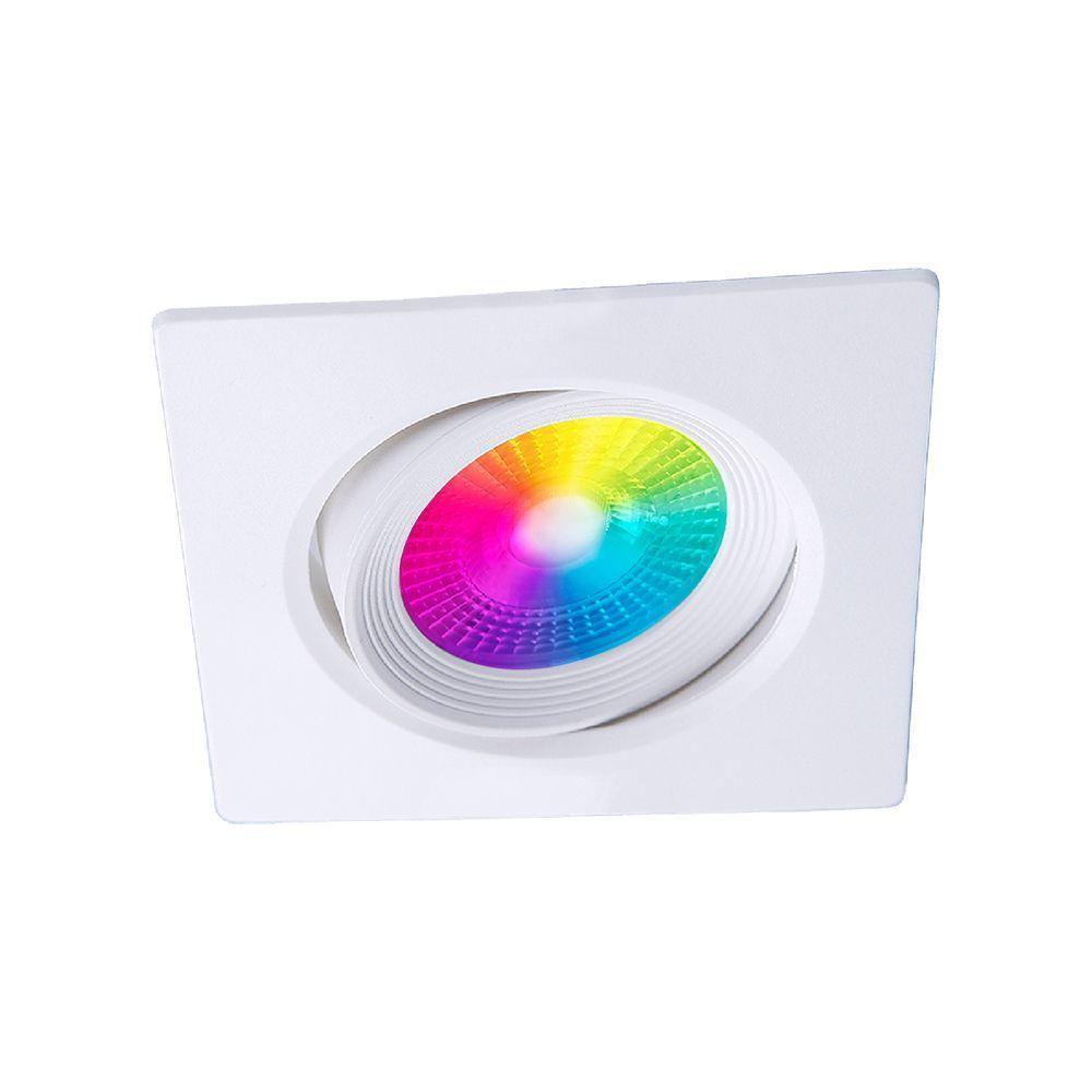 Spot Led Taschibra Smart Quadrado Embutir Wi-fi Tek Mr16 5w Rgb Bivolt - 1