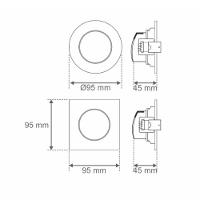 Spot Led Taschibra Smart Quadrado Embutir Wi-fi Tek Mr16 5w Rgb Bivolt - 3