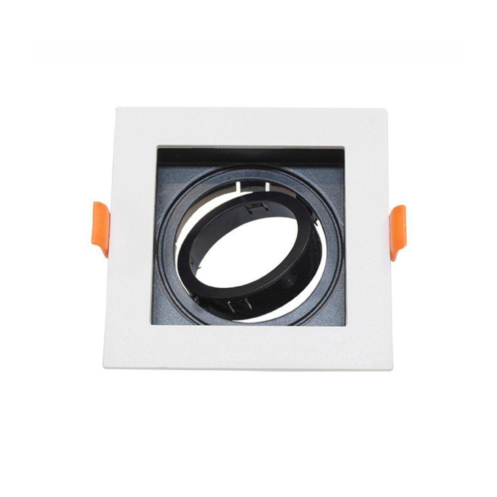 Spot Recuado De Embutir Quadrado Ar 70 Branco Com Preto Taschibra - 2