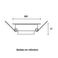 Spot Led Embutir Redondo 6w Branco - Blumenau Iluminação 4100k Luz Neutra - 2