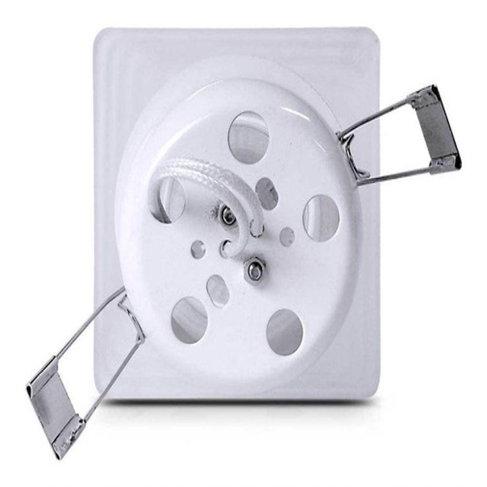 Spot Embutir Branco Quadrado Vidro Com Led 4,8w Led Cor Da Lâmpada 6500k - 7