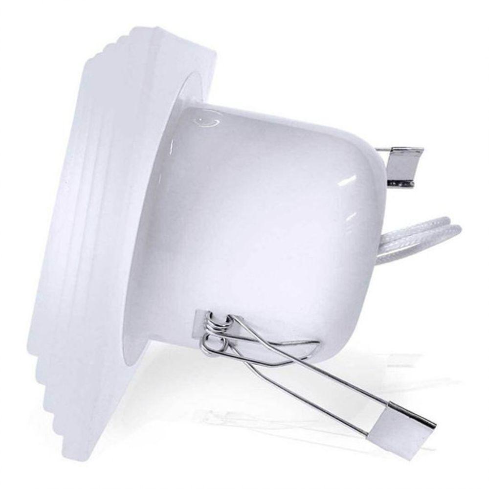 Spot Embutir Branco Quadrado Vidro Com Led 4,8w Led Cor Da Lâmpada 6500k - 9