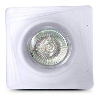 Spot Embutir Branco Quadrado Vidro Com Led 4,8w Led Cor Da Lâmpada 6500k - 1