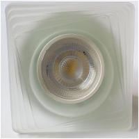 Spot Embutir Branco Quadrado Vidro Com Led 4,8w Led Cor Da Lâmpada 6500k - 15