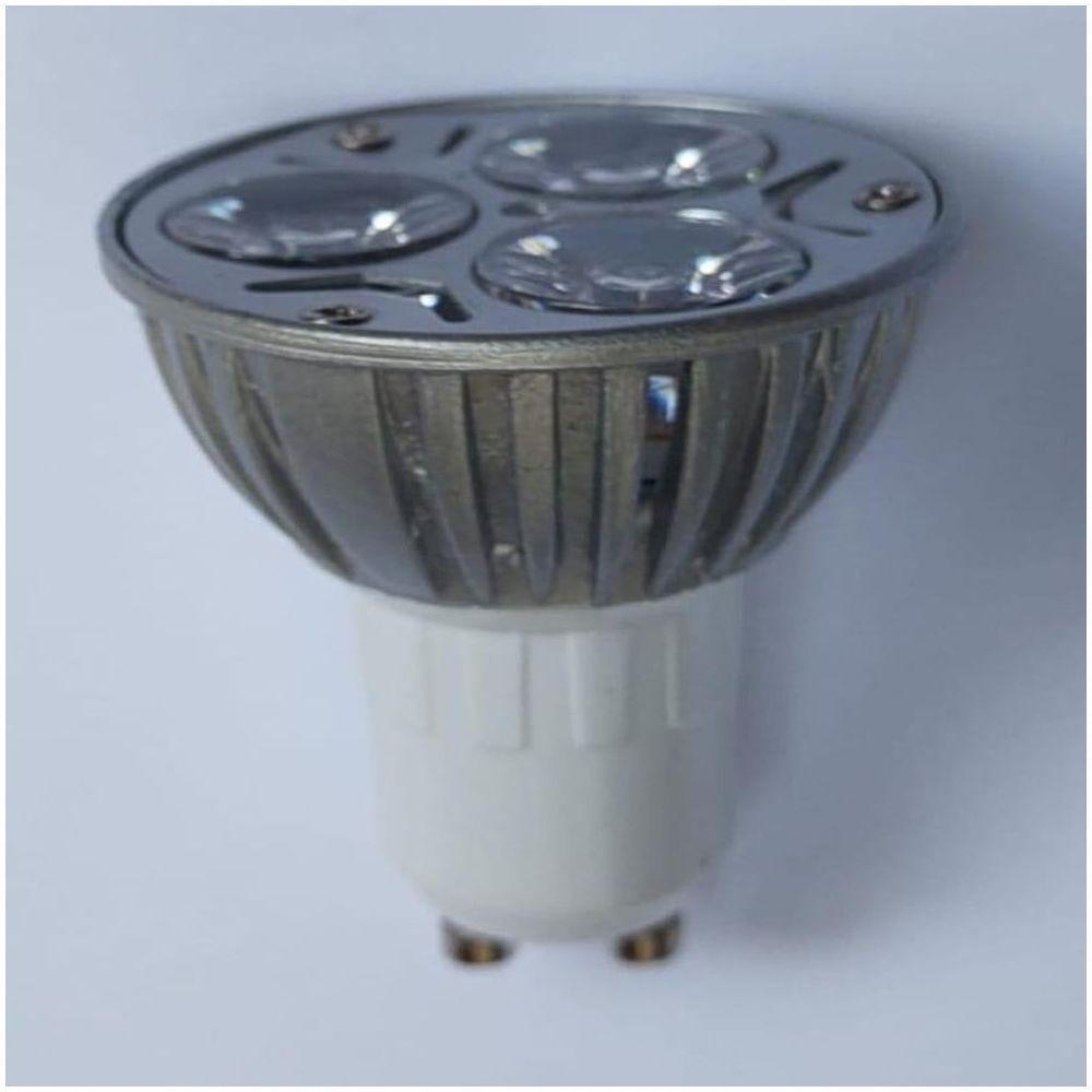 Spot De Embutir Redondo Preto Com Dicroica 4,8W Branco Quente - 2