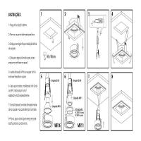 Spot Embutir Conecta Recuado Quadrado Branco Ou Preto Com Led 4,8W Produto Preto - 5
