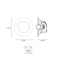 Spot De Led Embutir Elgin Ecospot Mr11 Redondo 3w Bivolt 3000k Luz Quente