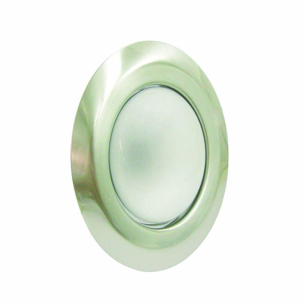 Spot de Embutir Base E27 Led 6w Aço Escovado Branco Quente - 1