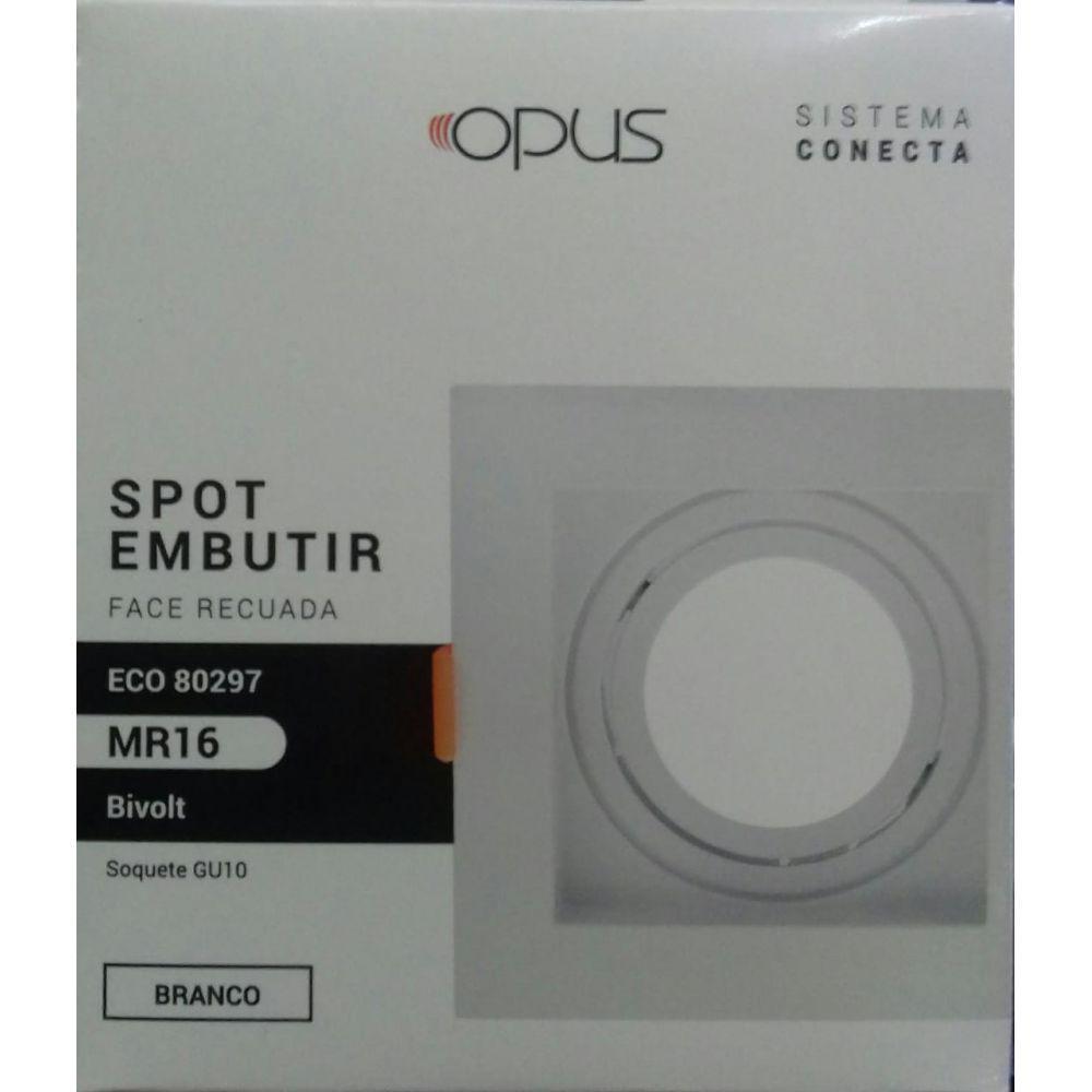 Spot Embutir Conecta Recuado Quadrado Neutro Branco - 8