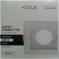 Spot Embutir Conecta Recuado Quadrado Neutro Branco