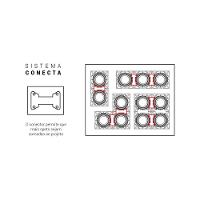 Spot Embutir Conecta Recuado Quadrado Neutro Branco - 17