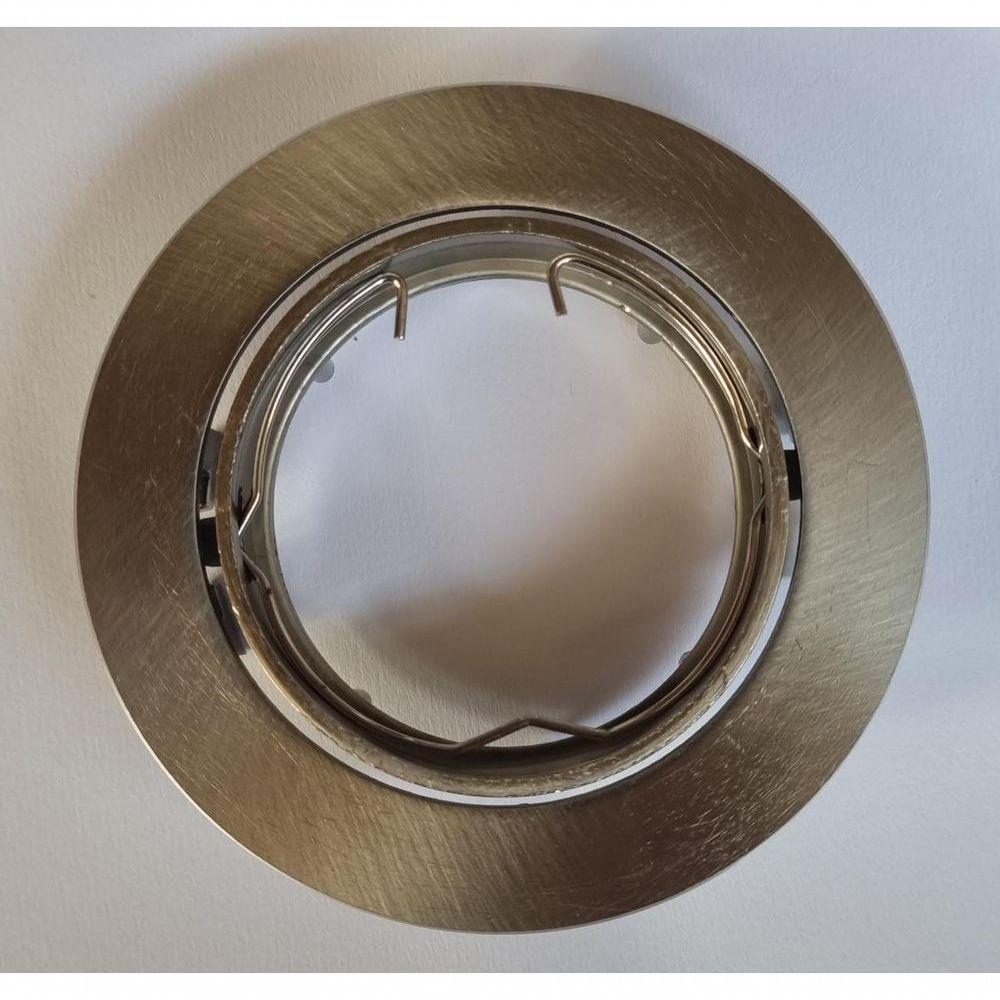 Spot de Embutir 5w Led Redondo Direcionável Aço Escovado - 10