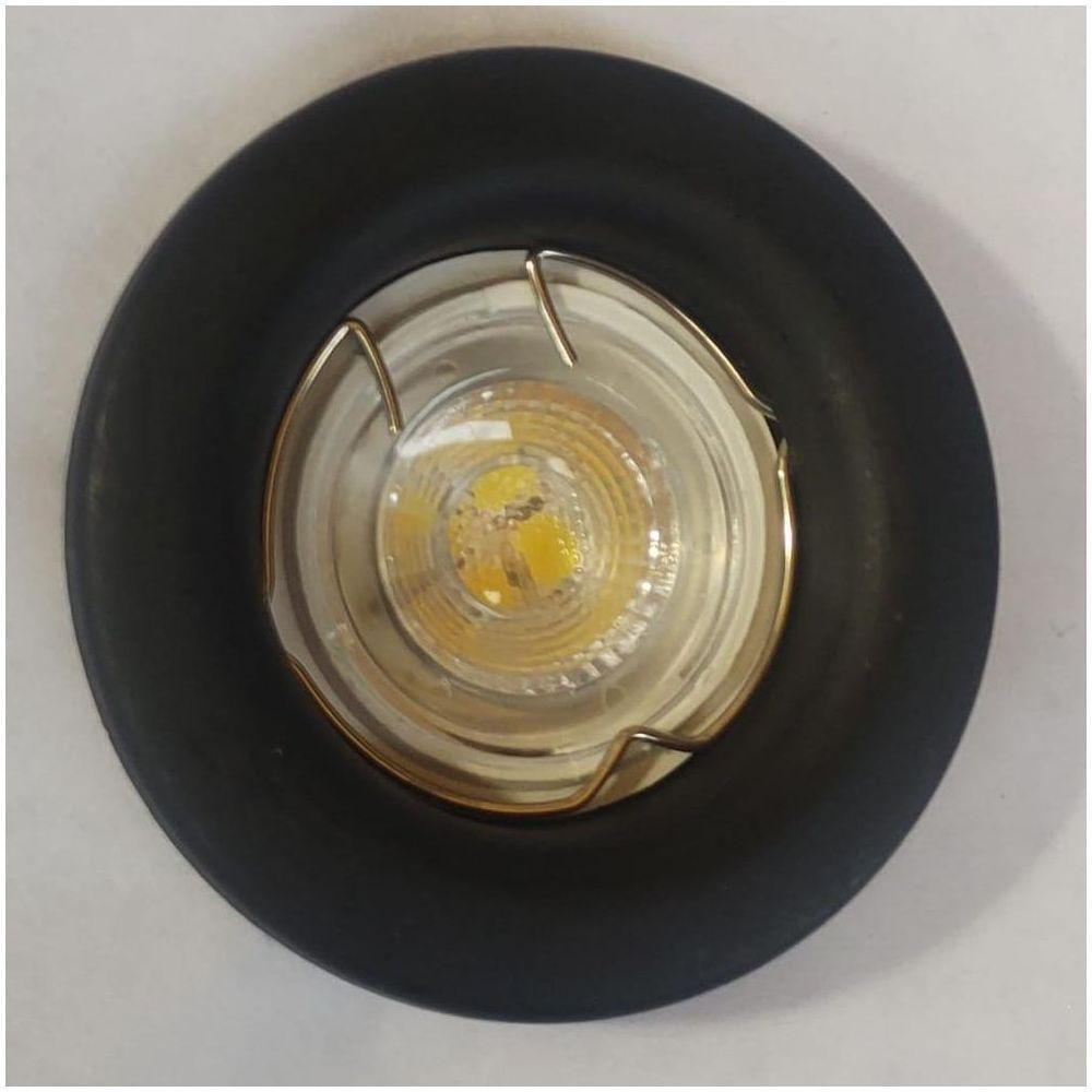 Mini Spot De Embutir Preto Com Led 3W Da Lâmpada Branco Frio 6500K - 6