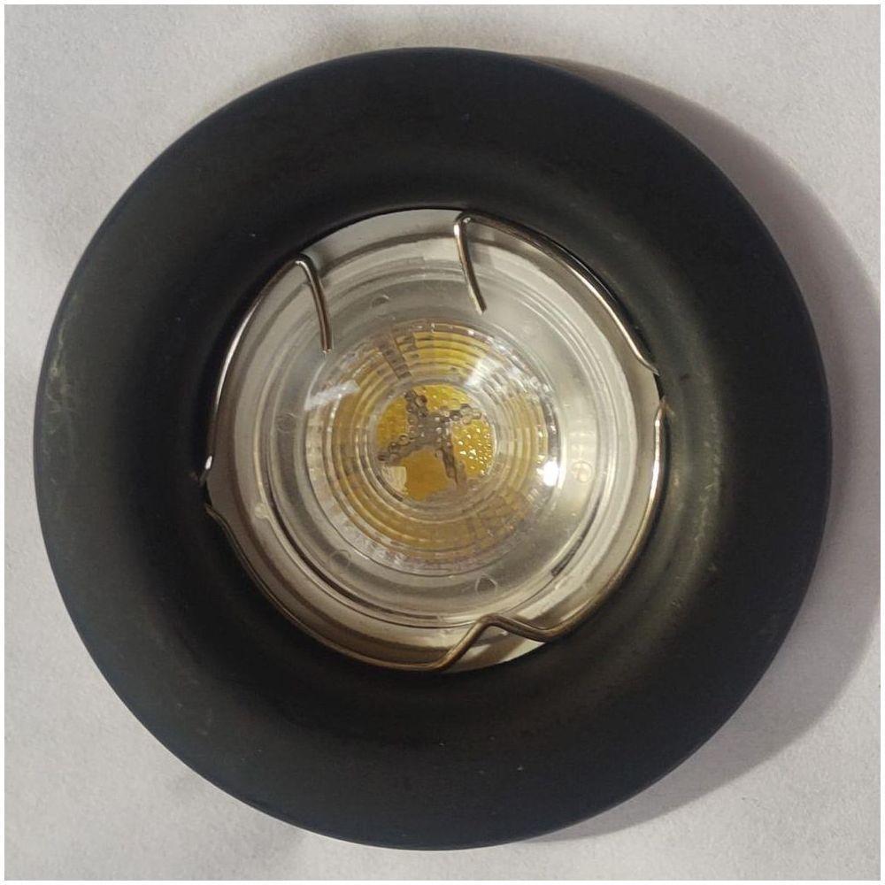 Mini Spot De Embutir Preto Com Led 3W Da Lâmpada Branco Frio 6500K - 7