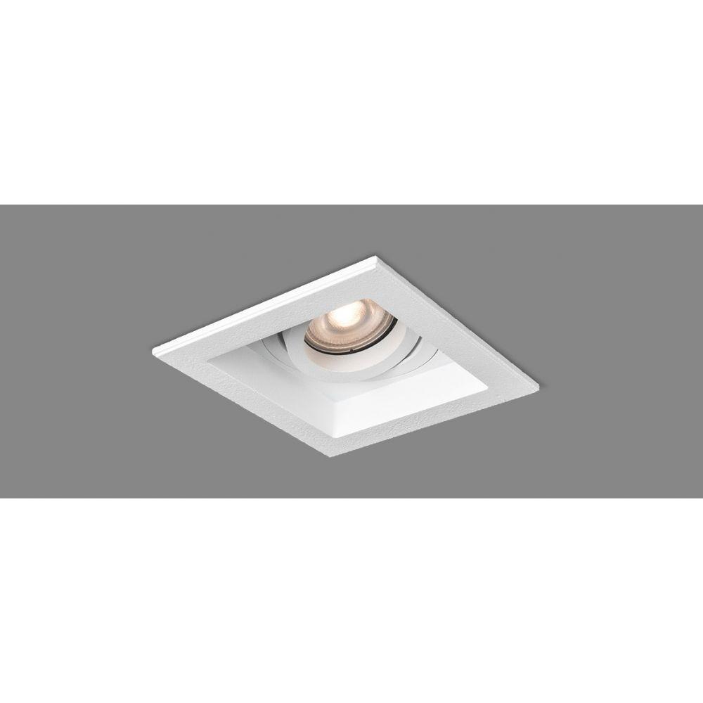 Spot Embutir Conecta Recuado Quadrado Quente Branco - 2