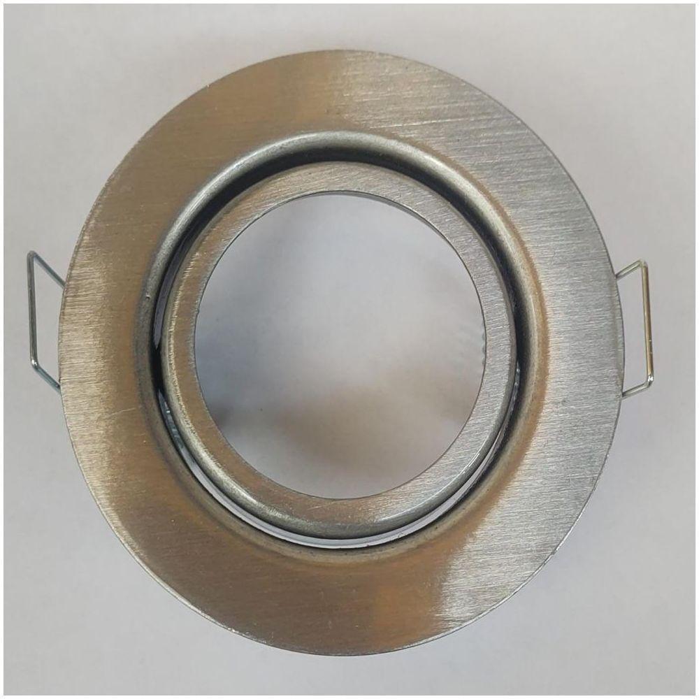 Spot Embutir Redondo Aço Escovado Com Led 4,8W Da Lâmpada Branco Quente 2700K - 4