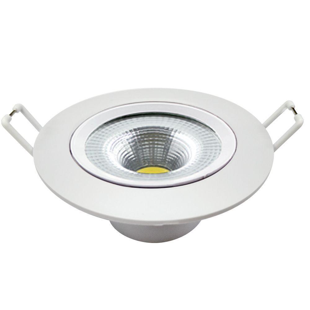 Spot Led Redondo 5w Branco Branco 6500k - 3