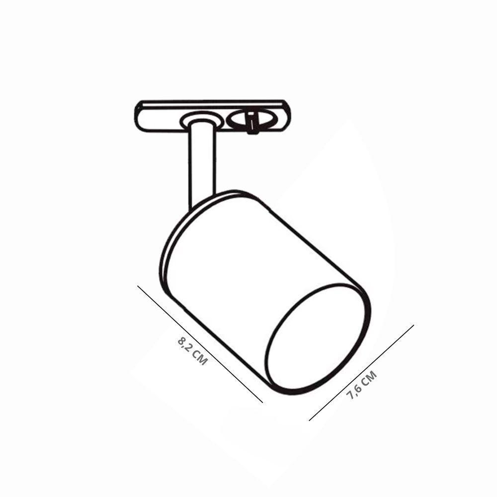 Spot Direcionável Taschibra Track Ar70 Gu10 Para Trilho Bivolt Branco - 3