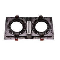 Spot De Embutir Quadrado Recuado Duplo Mr11 Direcionável Preto - 1