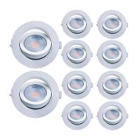 Kit 10 Spot De Led Embutir Alltop Par20 Redondo 7w Bivolt Taschibra 6500k Luz Fria - 3