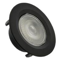 Kit 4 Spot Led 5w Redondo Embutir Branco Frio 9x9cm Preto - 2