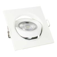 Kit 7 Spot Led Embutir 5w Quadrado 9x9cm Branco Frio Bivolt