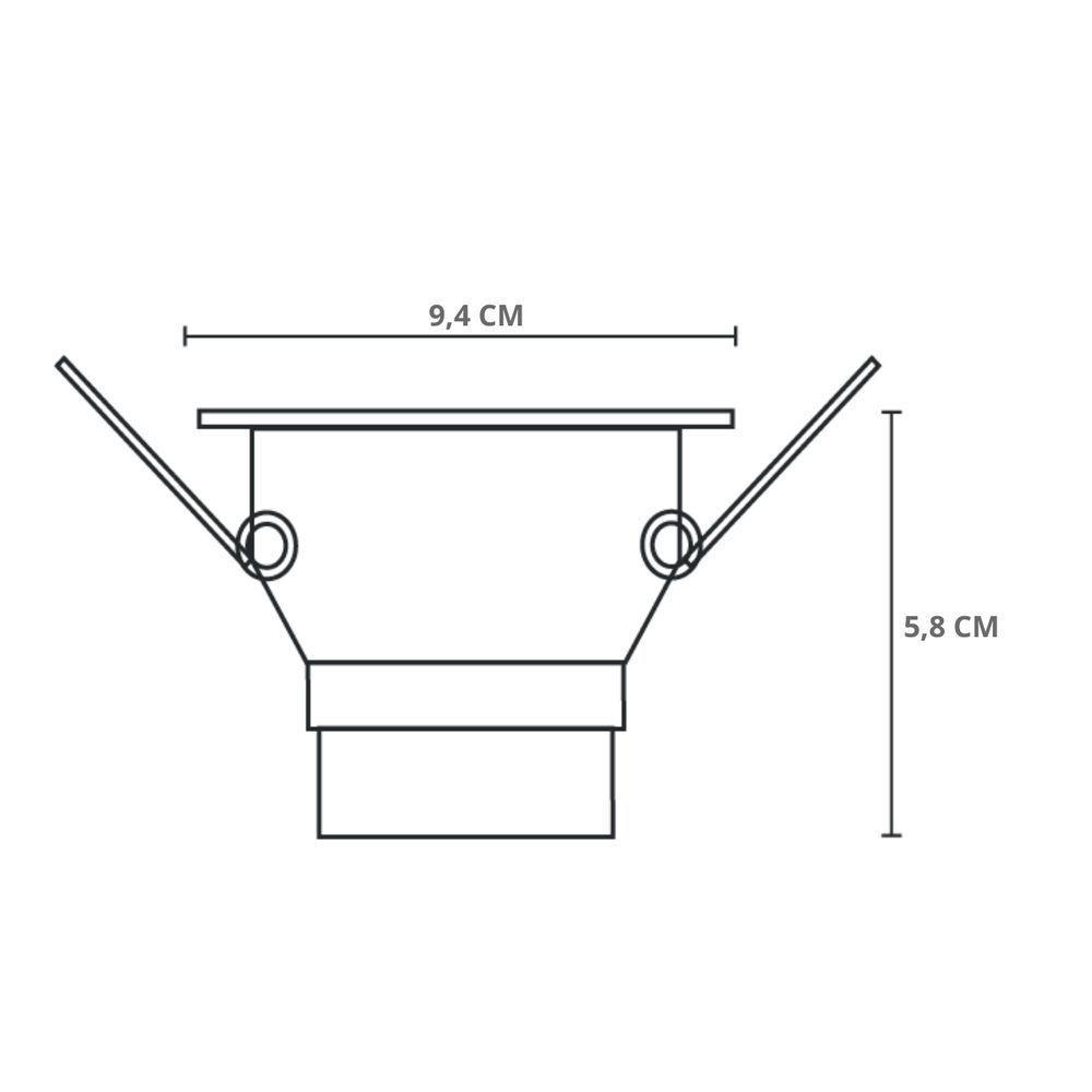 Spot De Led Recuado Embutir Redondo 6w Bivolt Preto Blumenau 4100k Luz Neutra - 3