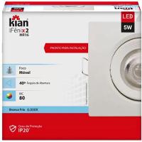 Spot Led Embutir 5w Quadrado 9x9cm Branco Frio Bivolt - 1