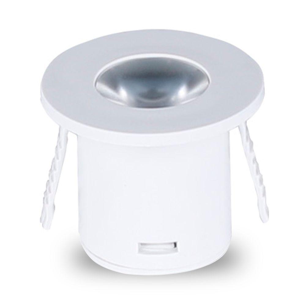 Kit 2 Spot Para Móvel Taschibra Pik Led Redondo Branco Bivolt 3000k Luz Quente - 2