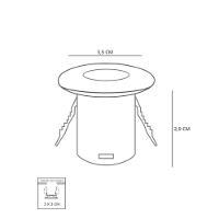 Kit 2 Spot Para Móvel Taschibra Pik Led Redondo Branco Bivolt 3000k Luz Quente - 3