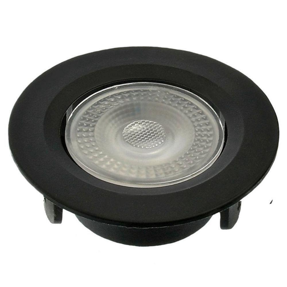 Kit 8 Spot Led 5w Redondo Embutir Branco Frio 9x9cm Preto - 3