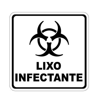 Adesivo Lixo Infectante 1 Unidade 15Cmx15Cm Transparente