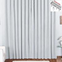 Cortina Pryme 2 Metros Sala Quarto Em Oxford Para Trilho Suisso Branca - 1