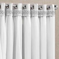 Cortina Grécia 2 Mts Sala Quarto Blackout Para Varão - Branca - 2