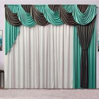 Cortina Inspiração 3 Metros Sala Quarto Para Varão - Verde - 1