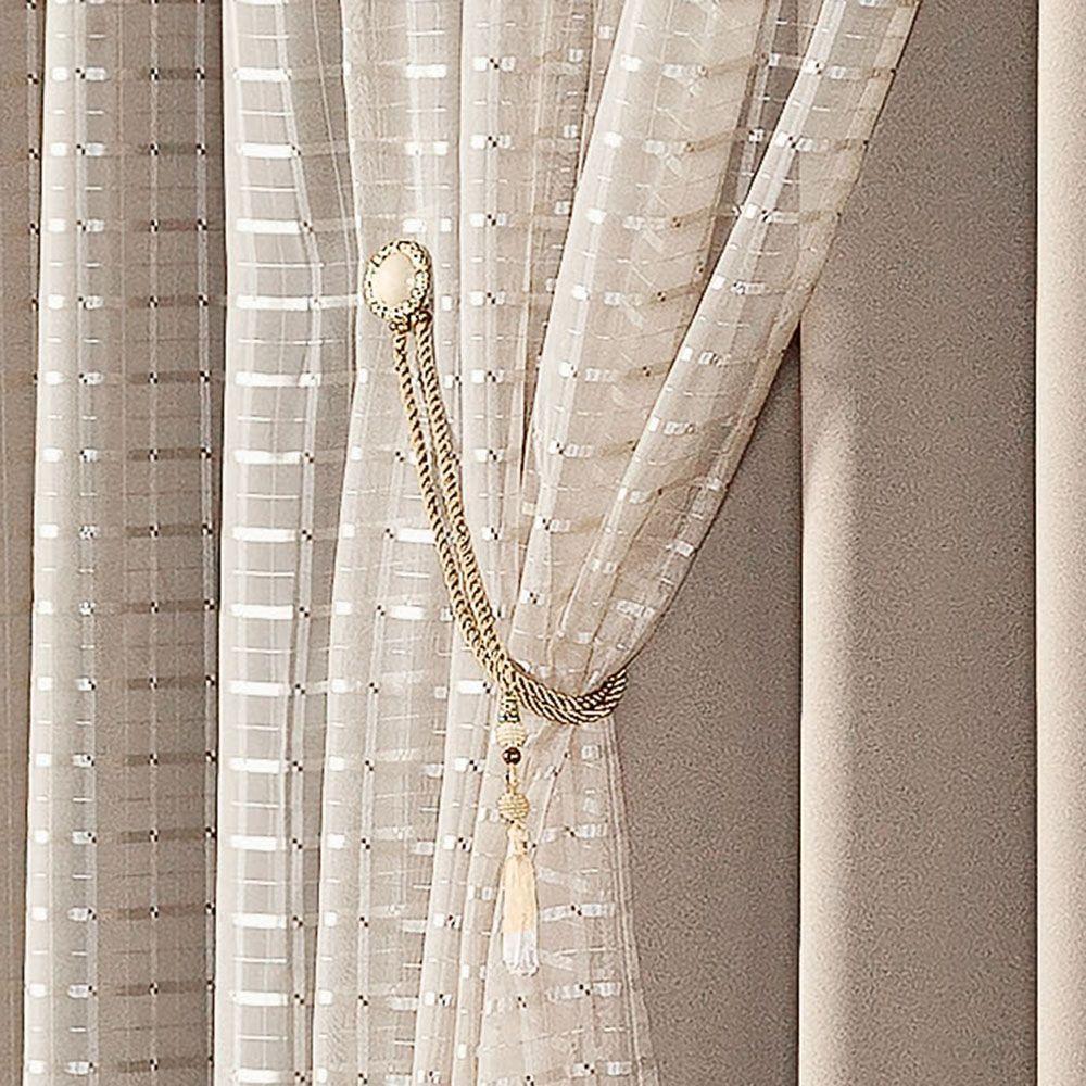 Cortina Iris 2 Metros Semi Blackout Sala Quarto Para Varão - Bege - 3