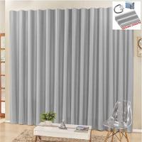 Cortina 3 Mts Sala Quarto Escritório Blackout Para Trilho Comum - Cinza - 1