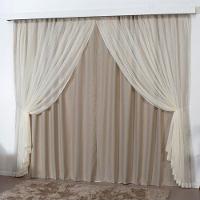 Cortina Mirage 2 Mts Sala Quarto Blackout Voal Trilho Suisso - Avelã - 1