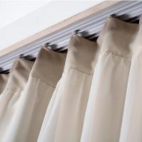 Cortina Mirage 2 Mts Sala Quarto Blackout Voal Trilho Comum - Bege - 2