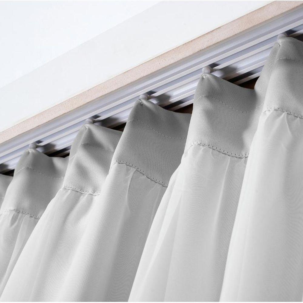 Cortina Mirage 3 Mts Sala Quarto Blackout Voal Trilho Comum - Gelo - 2