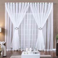 Cortina 2 Mts Voal Sala Quarto Para Trilho Suisso Barata Branca - 1