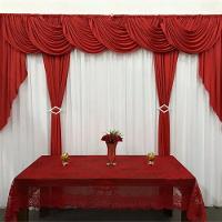 Cortina Sedução Para Varão Em Malha 3,00m X 2,60m Sala Quarto - Vermelha - 1