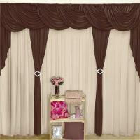 Cortina Sedução Para Varão Em Malha 4,00m X 2,60m Sala Quarto - Tabaco-avelã - 1