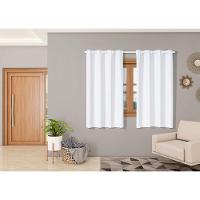 Cortina Isa Varão Tecido Oxford 2,00M X 1,40M P/ Janela - Branca - 2