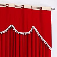 Cortina Maya Para Varão Tecido Malha Gel 2,00 X 1,80 Metros Alt - Vermelho - 2